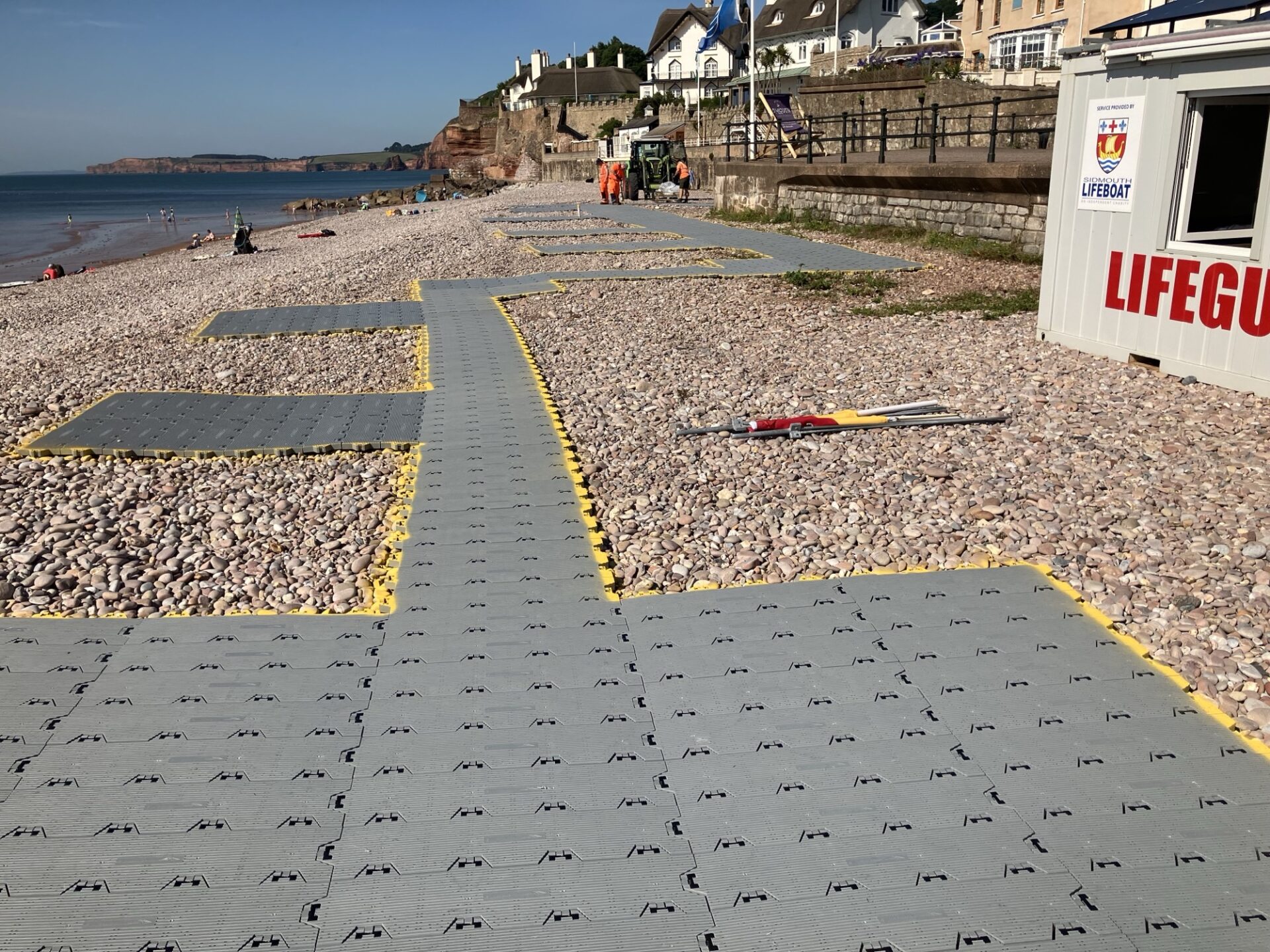 access ramps laid across east devon beach